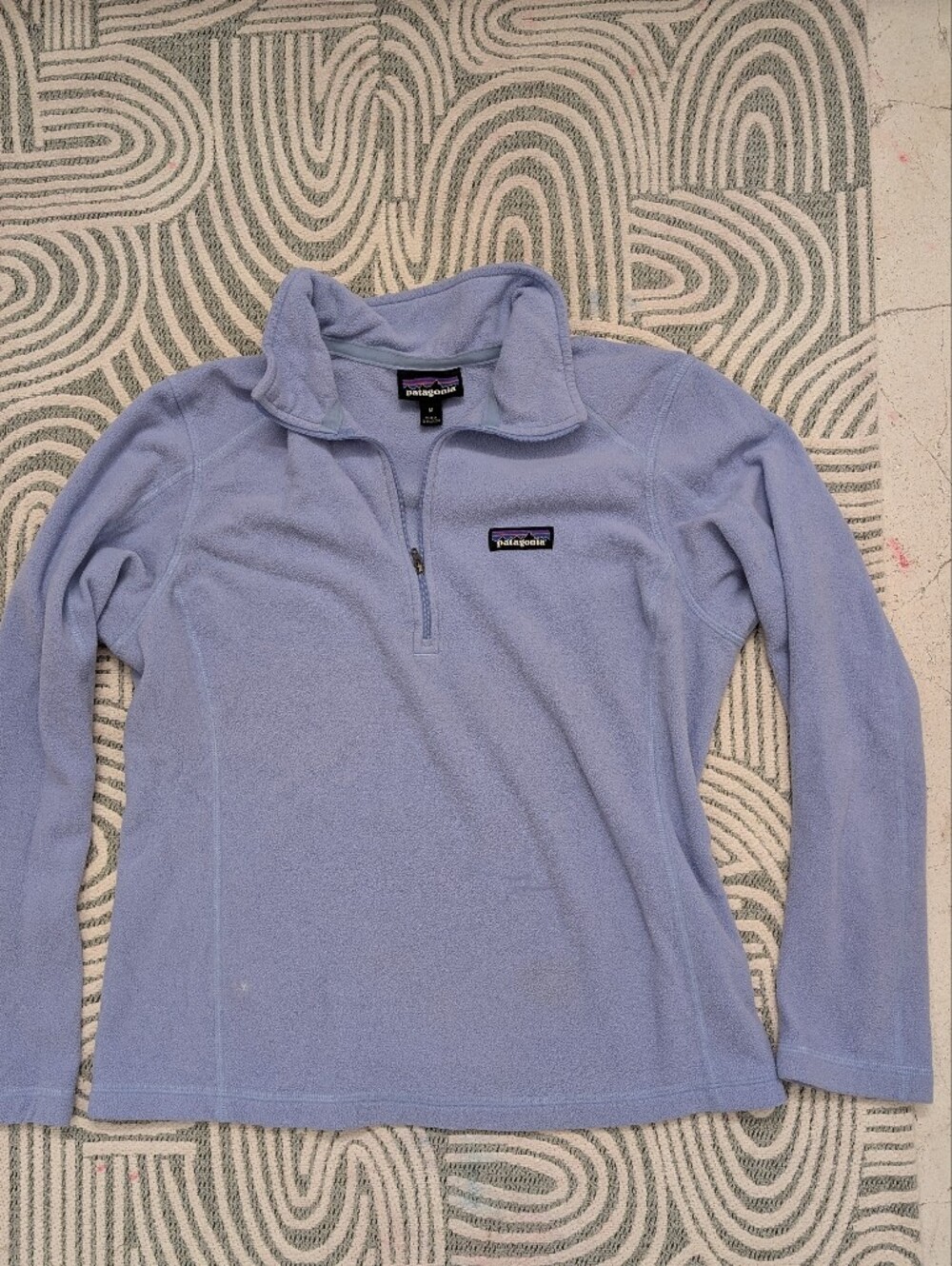 Patagonia Women's Micro D Quarter-Zip Fleece Pullover Medium Lilac